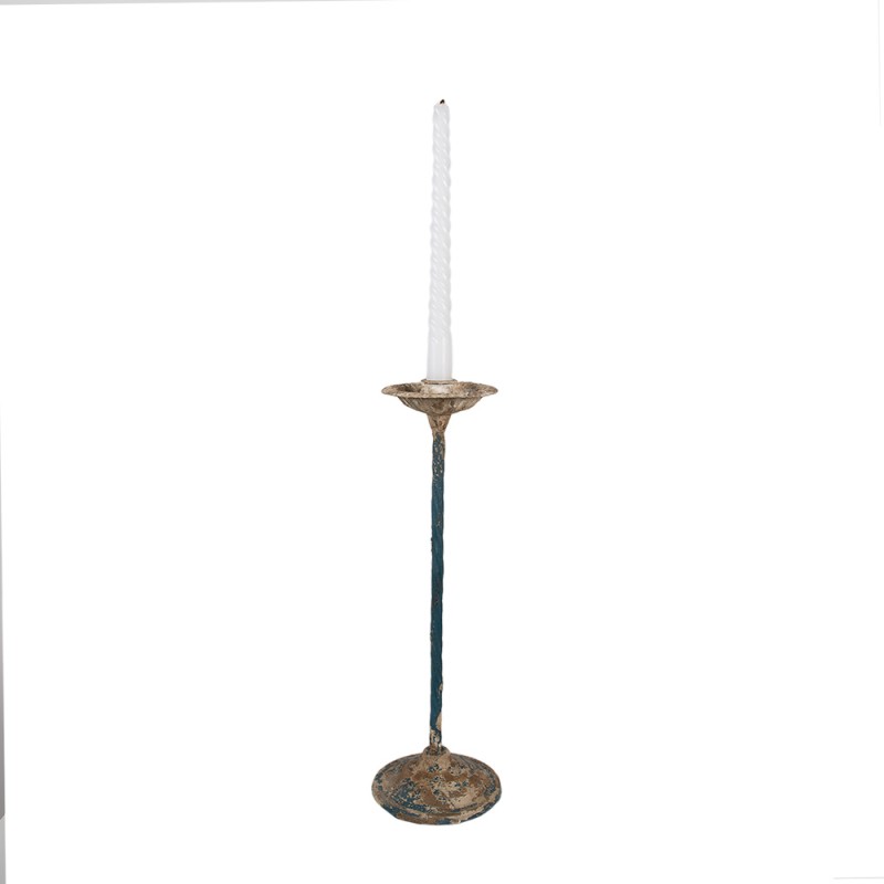 Clayre & Eef Kerzenständer Ø 11x35 cm Beige Metall