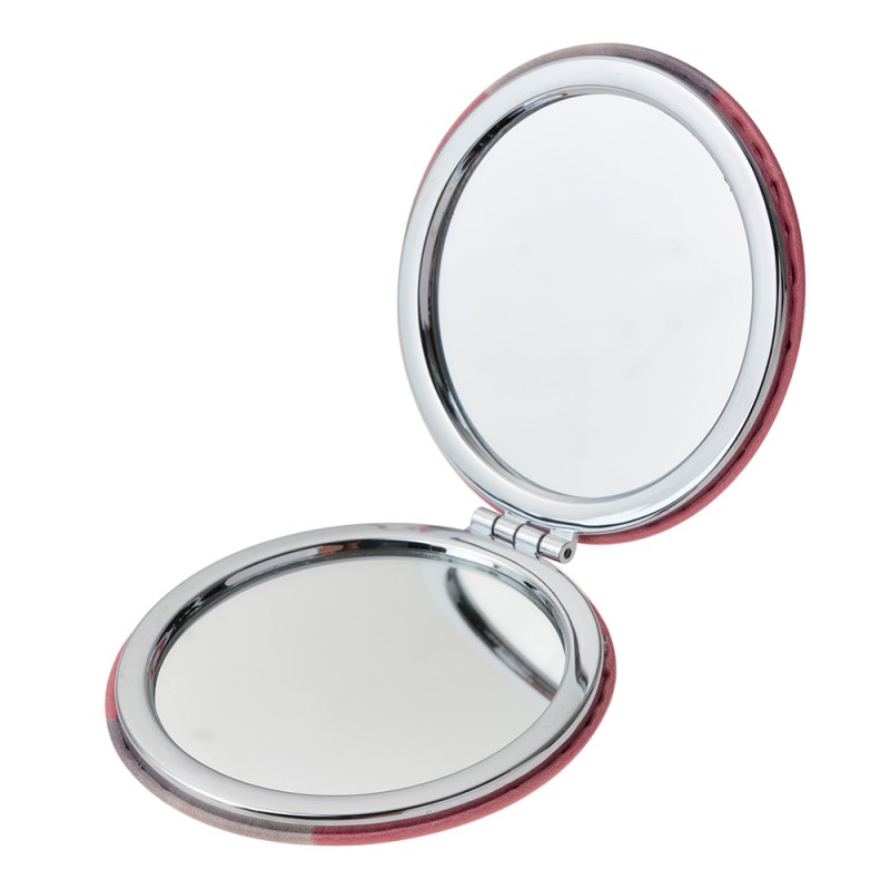 Clayre & Eef Miroir à main Ø 7 cm Rose Plastique Chat