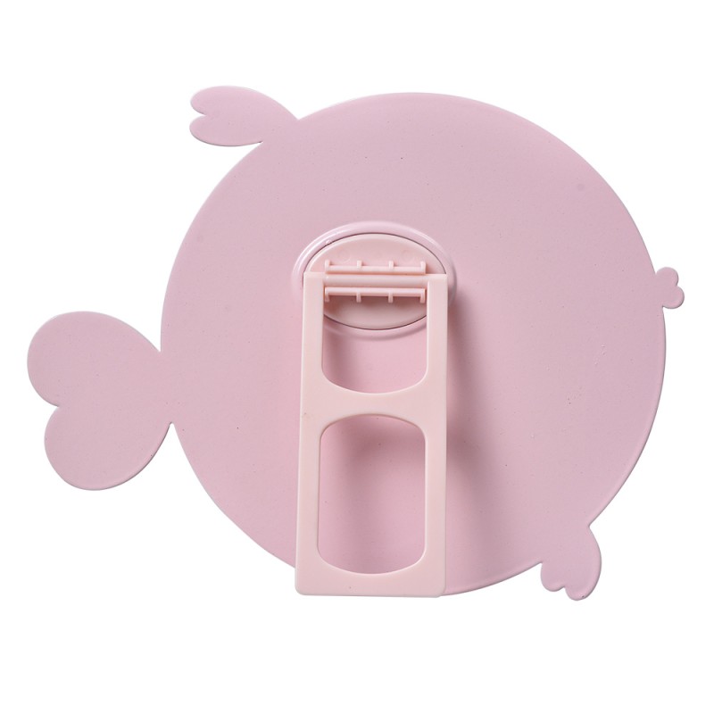 Clayre & Eef Table Mirror 21x20x4 Pink Metal Glass Fish