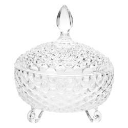 Clayre & Eef Voorraadpot Ø 17x19 cm Transparant Glas