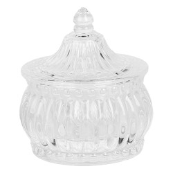Clayre & Eef Voorraadpot Ø 10x11cm Transparant Glas