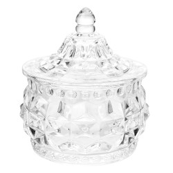 Clayre & Eef Storage Jar Ø 10x11 cm Transparent Glass