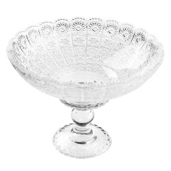 Clayre & Eef Schaal Ø 32x21 cm Transparant Glas