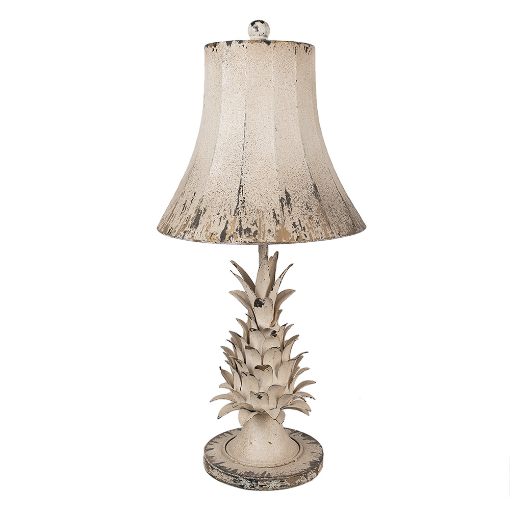 Clayre & Eef Tafellamp Ø 30x64 cm Beige Metaal afbeelding 1