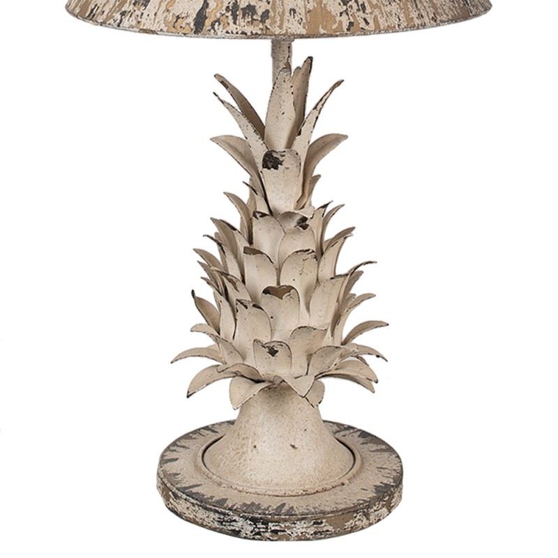 Clayre & Eef Lampe de table Ø 30x64 cm Beige Métal