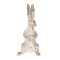Clayre & Eef Statuetta decorativa Coniglio 8x9x17 cm Beige Materiale ceramico