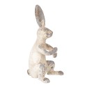 Clayre & Eef Statuetta decorativa Coniglio 8x9x17 cm Beige Materiale ceramico