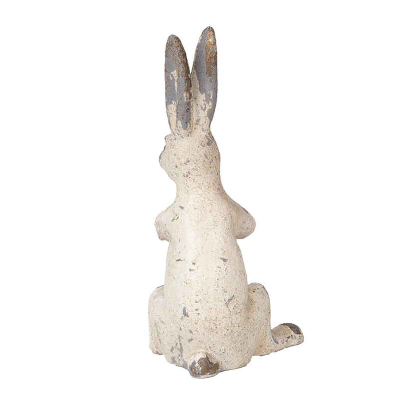 Clayre & Eef Statuetta decorativa Coniglio 8x9x17 cm Beige Materiale ceramico
