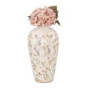 Clayre & Eef Vase Ø 17x30 cm Beige Rose Céramique Fleurs