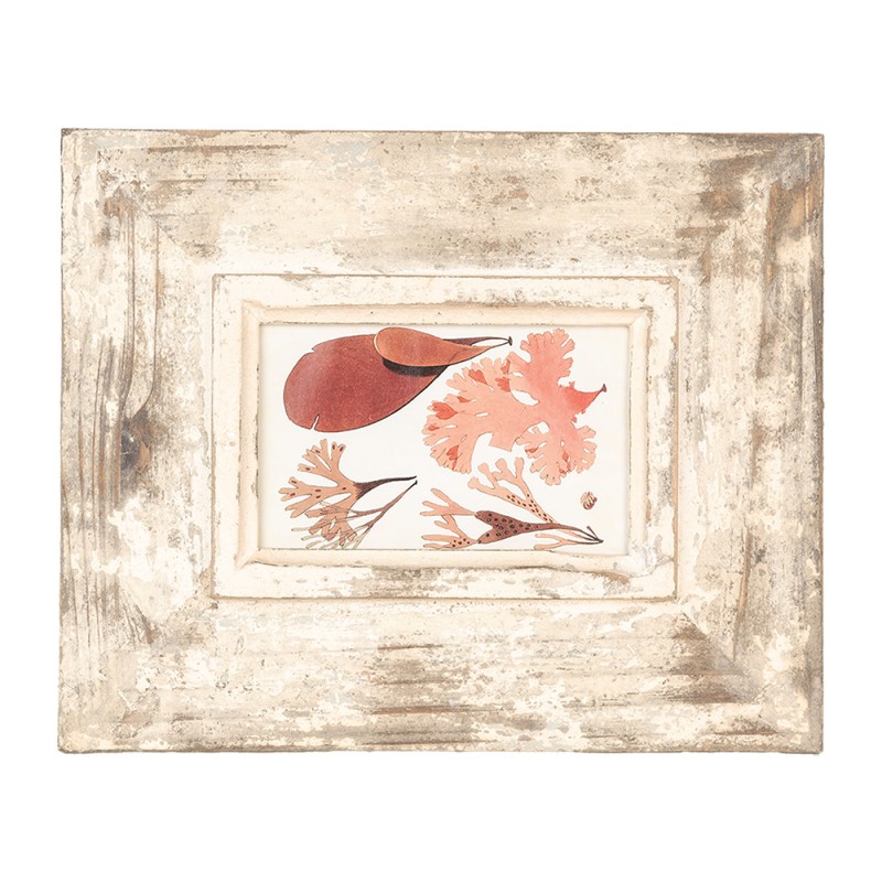 Clayre & Eef Photo Frame 10x15 cm Beige Wood Glass Rectangle