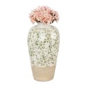 Clayre & Eef Vase Ø 21x34 cm Beige Vert Céramique