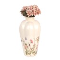 Clayre & Eef Vase Ø 21x34 cm Beige Pink Ceramic Flowers
