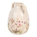 Clayre & Eef Vase Ø 16x22 cm Beige Rose Céramique Fleurs