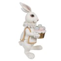 Clayre & Eef Figurine Rabbit 14 cm White Gold colored Polyresin