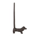 Clayre & Eef Kitchen Roll Holder Dog 14x8x30 cm Brown Metal