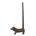 Clayre & Eef Kitchen Roll Holder Dog 14x8x30 cm Brown Metal