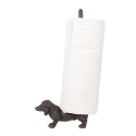 Clayre & Eef Kitchen Roll Holder Dog 14x8x30 cm Brown Metal