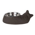 Clayre & Eef Katzennapf 325 ml Braun Metall