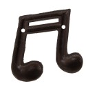 Clayre & Eef Wandkapstok Muzieknoot 10x3x9 cm Bruin Metaal