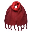 Clayre & Eef Sciarpa invernale da donna 32x220 cm Rosso Sintetico Rettangolo