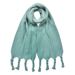 Clayre & Eef Écharpe d'hiver femmes 32x220 cm Vert Synthétique Rectangle
