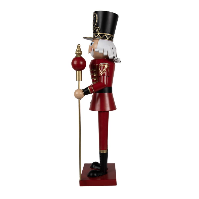 Clayre & Eef Décoration de Noël Casse-noisette 60 cm Rouge Métal