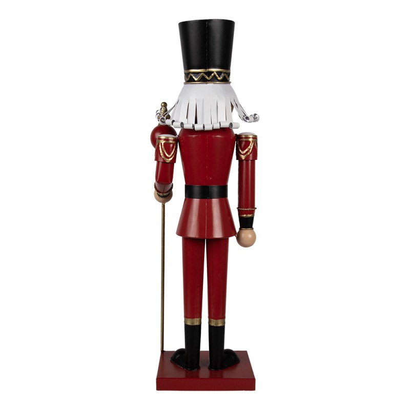 Clayre & Eef Décoration de Noël Casse-noisette 60 cm Rouge Métal