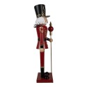 Clayre & Eef Décoration de Noël Casse-noisette 60 cm Rouge Métal