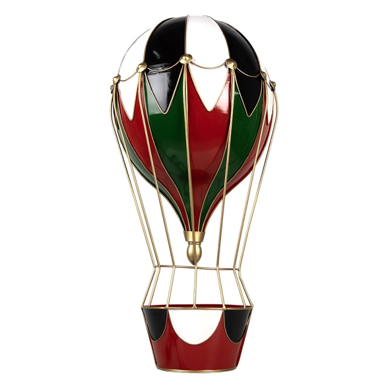 Clayre & Eef Kerstdecoratie Luchtballon 31x16x63 Rood Metaal