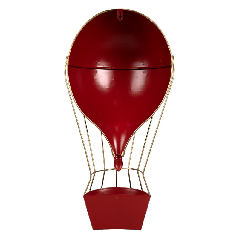 Clayre & Eef Kerstdecoratie Luchtballon 31x16x63 Rood Metaal