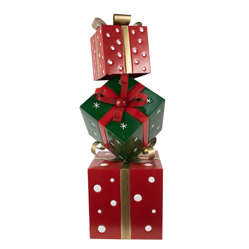 Clayre & Eef Weihnachtsdekoration Geschenk  42x36x92 cm Rot Grün Metall