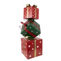Clayre & Eef Weihnachtsdekoration Geschenk  42x36x92 cm Rot Grün Metall