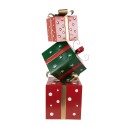Clayre & Eef Weihnachtsdekoration Geschenk  42x36x92 cm Rot Grün Metall