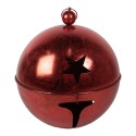 Clayre & Eef Decorazione di Natalizie Campanelli Ø 62 / Ø 52 / Ø 42 cm Rosso Metallo