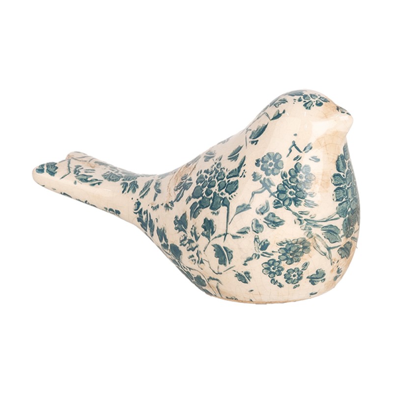 Clayre & Eef Statuetta decorativa Uccello 16x7x9 cm Beige Ceramica