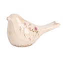 Clayre & Eef Image de décoration Oiseau 16x7x9 cm Beige Céramique