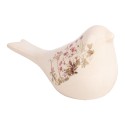 Clayre & Eef Figurine décorative Oiseau 22x9x12 cm Beige Céramique