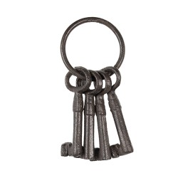 Clayre & Eef Decorative Keychain 6x3x13 cm Brown Metal