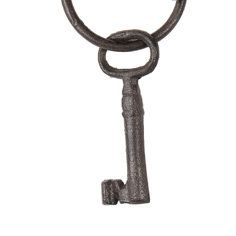 Clayre & Eef Decoratie Sleutelbos 6x3x13 cm Bruin Metaal