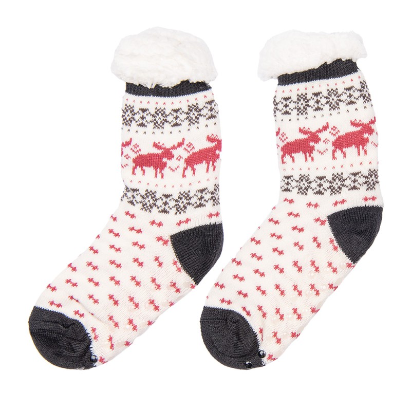Clayre & Eef Christmas socks Set of 12 one size Multicoloured Synthetic Deer