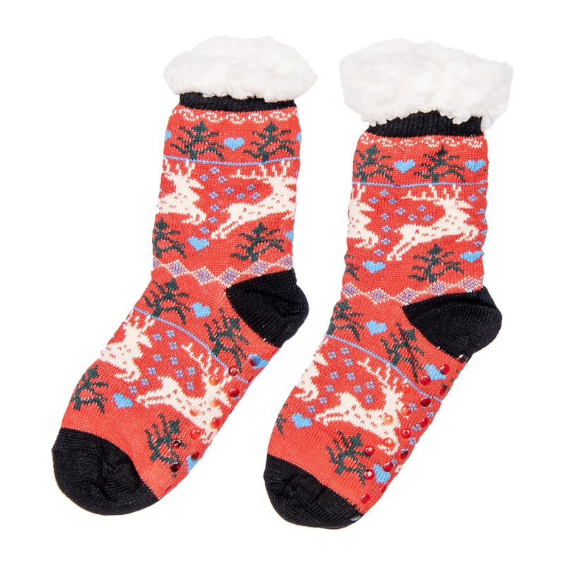 Clayre & Eef Christmas socks Set of 12 one size Multicoloured Synthetic Deer