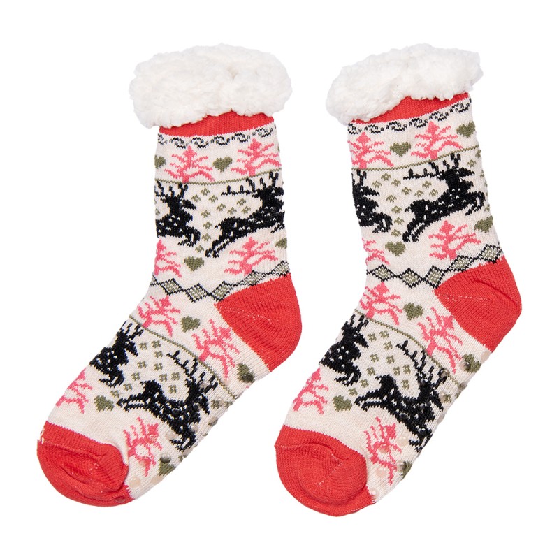 Clayre & Eef Christmas socks Set of 12 one size Multicoloured Synthetic Deer