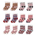 Clayre & Eef Christmas socks Set of 12 one size Multicoloured Synthetic Snowflakes