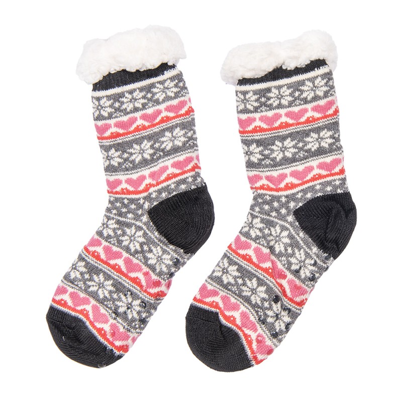 Clayre & Eef Christmas socks Set of 12 one size Multicoloured Synthetic Snowflakes