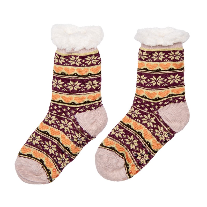Clayre & Eef Christmas socks Set of 12 one size Multicoloured Synthetic Snowflakes