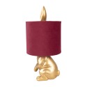Clayre & Eef Lampada da tavolo Coniglio Ø 20x42 cm Color oro Rosso Plastica