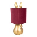 Clayre & Eef Lampada da tavolo Coniglio Ø 20x42 cm Color oro Rosso Plastica