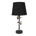Clayre & Eef Lampada da tavolo Ø 23x45 cm Nero Plastica Uccello