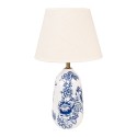Clayre & Eef Tischlampe Ø 28x49 cm Weiß Keramik