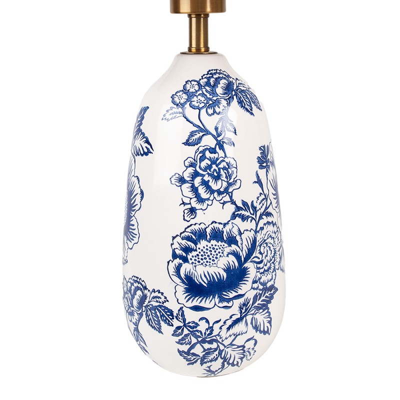 Clayre & Eef Tischlampe Ø 28x49 cm Weiß Keramik